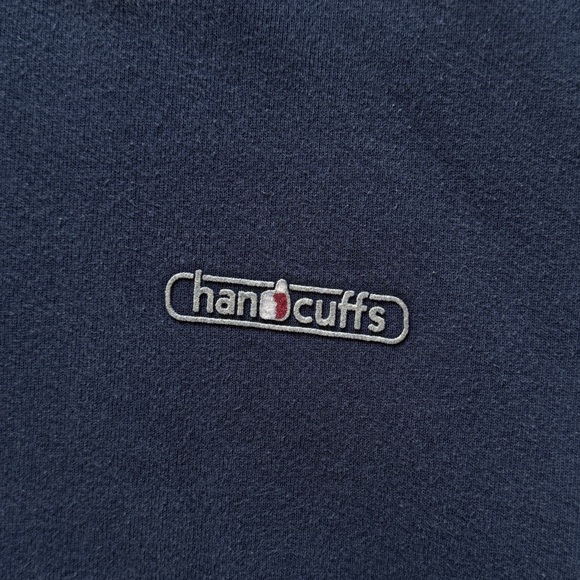 VTG 90s Handcuffs Skate Crewneck Navy Blue USA Made Sz. XL - Picture 12 of 13